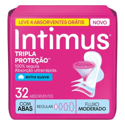 Absorvente Intimus Toda Protegida Dia Suave Com abas - 32 un