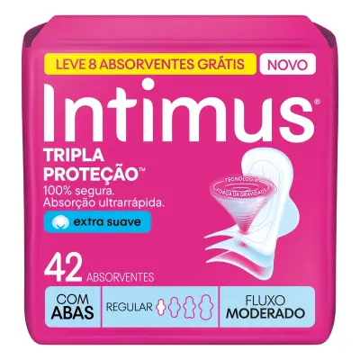 Absorvente Intimus Toda Protegida Dia Suave Com abas - 42 un