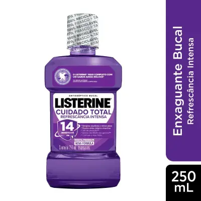 Antisséptico Bucal Listerine Cuidado Total 14 Benefícios Sabor Menta Premium 250ml