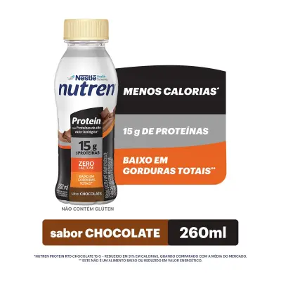 Bebida Láctea Nutren Protein 15g de proteínas Chocolate 260ml