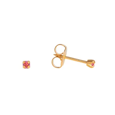 Brinco Studex Infantil Tiffany Rosa 1 Par