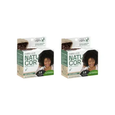 Coloraçao Natucor 2.8 Preto Tabaco - Kit C / 2un