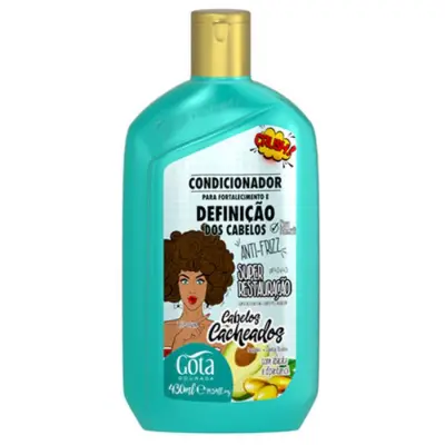 Condicionador Gota Dourada Anti-Frizz Para Cabelos Cacheados 430ml