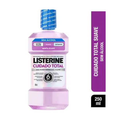 Antisséptico Bucal Listerine Cuidado Total 14 Benefícios Zero Álcool Sabor Menta Premium 250ml