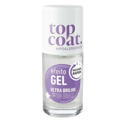 Esmalte Blant Coretrat Top Coat - Efeito Gel Incolor