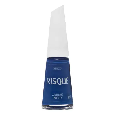 Esmalte Risqué Hipoalergênico Azulivre Mente Cremoso 8ml