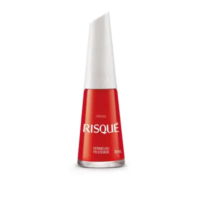 Esmalte Risqué Hipoalergênico Vermelho Felicidade Cremoso 8ml