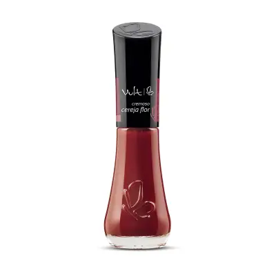Esmalte Vult 5 Free Efeito Gel Cereja Flor Cremoso 8ml
