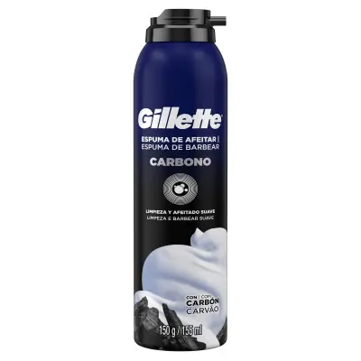 Espuma de Barbear Gillette Carbono Carvão Ativado 155ml