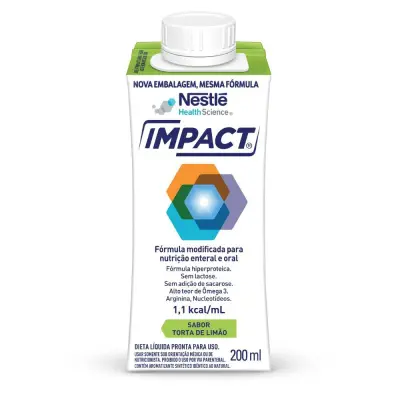 Fórmula Hiperproteica Impact Nutrição Enteral E Oral Torta Limao Zero Lactose 200ml