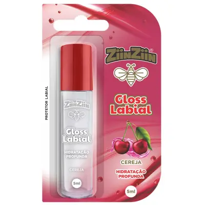 Gloss Labial Hidratação Profunda Cereja 5 Ml Ziin Ziin