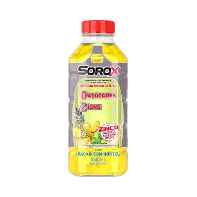 Isotônico Sorox Sabor Abacaxi e Hortelã Zero 550ml