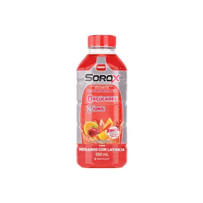 Sorox Sabor Morango com Laranja Zero Açúcar Bebida Isotônica 550ml