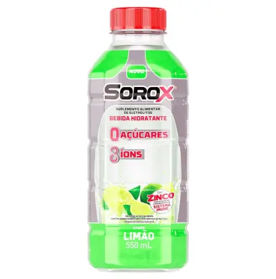 Sorox Zero Açúcar Sabor Limão Bebida Hidratante 550ml