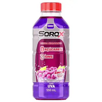 Sorox Sabor Uva Zero Açúcar Bebida Hidratante 550ml
