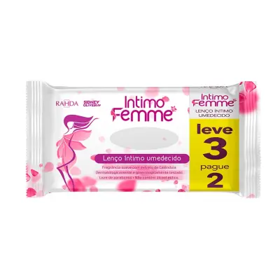 Kit Lenço Íntimo Umedecido Intimo Femme - 16 UnidadesRahda