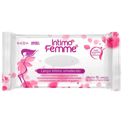 Lenço Íntimo Umedecido - 16 Unidades Rahda