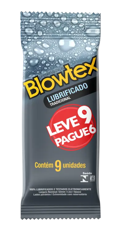 Preservativo Blowtex Tradicional Lubrificado 9 Unidades
