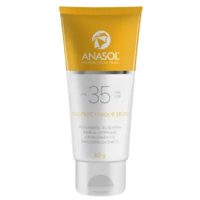 Protetor Solar Facial Anasol Fps 35 Toque Seco 60g