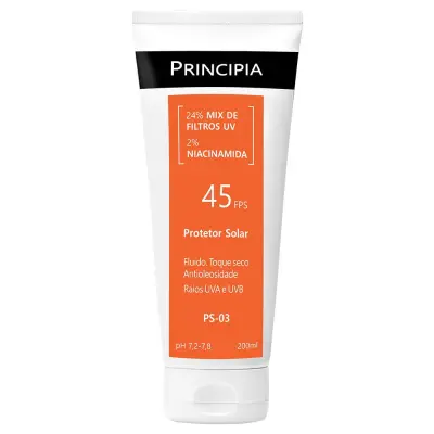 Protetor Solar Principia PS-03 FPS45 Mix de Filtros + Niacinamida 200ml