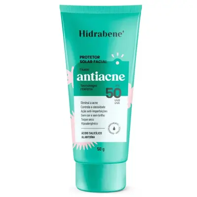 Protetor Solar Facial Antiacne Fps50 Hidrabene 50g