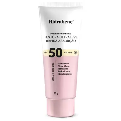Protetor Solar Facial Textura Ultraleve Fps50 Hidrabene 50g