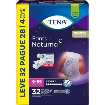 Roupa Íntima Descartável Pants Tena Noturna G/Eg