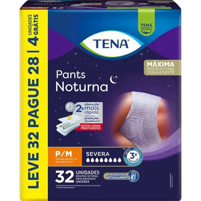 Roupa Íntima Descartável Pants Tena Noturna P/M