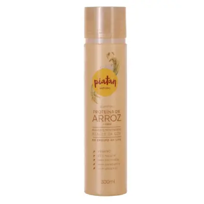 Shampoo Piatan Natural Proteína De Arroz E Xilitol 300ml