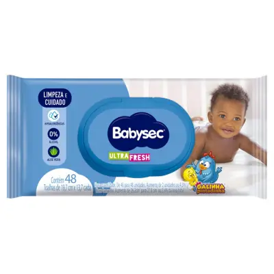 Toalhas Umedecidas Babysec Ultra Fresh - 48 Unidades